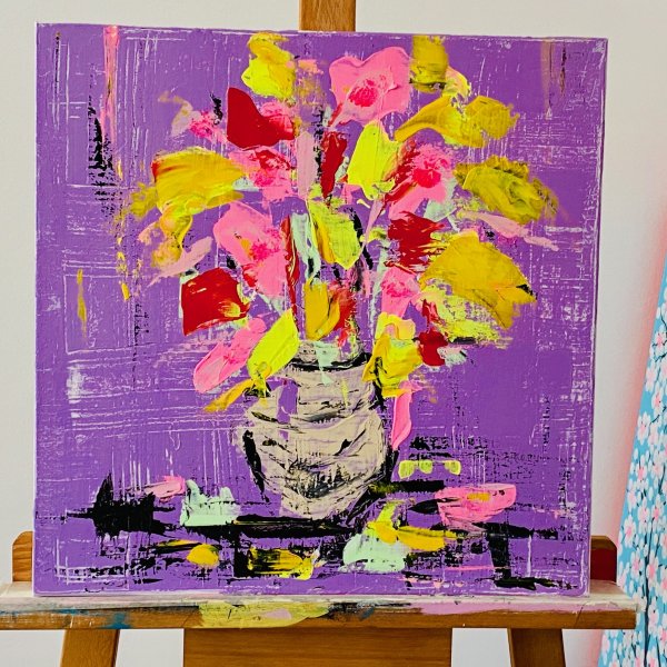 Pop Art Originale "Flower Power", 70 x 50 cm, aus Mallorca