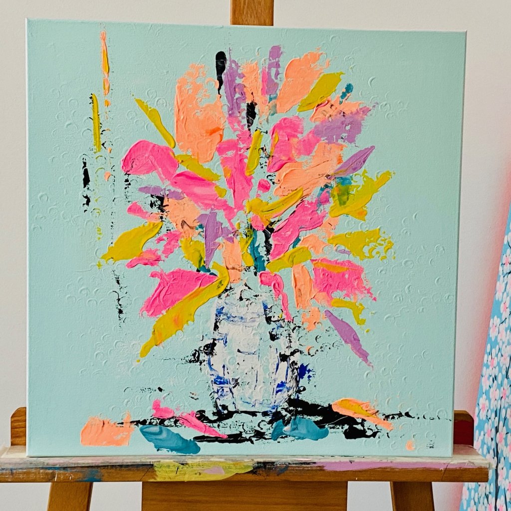 Pop Art Originale "Flower Power", 70 x 50 cm, aus Mallorca