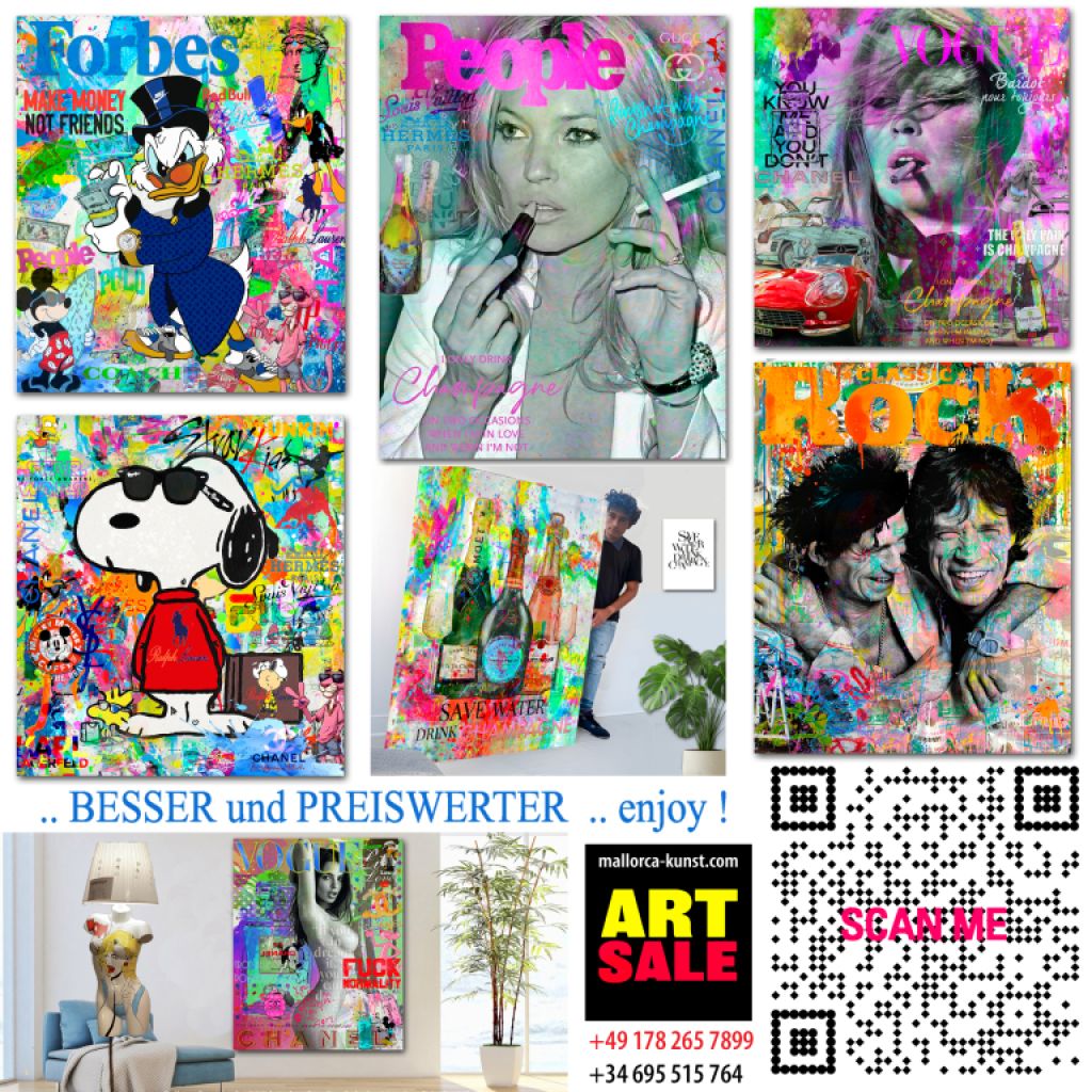 PopArt art on canvas -  Winter prices Buy two take three