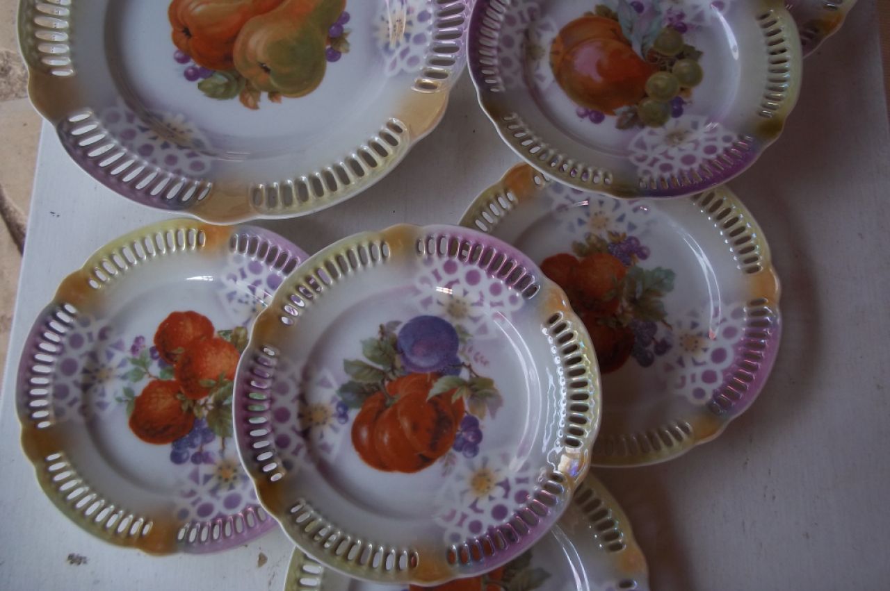 Porcelain plates.