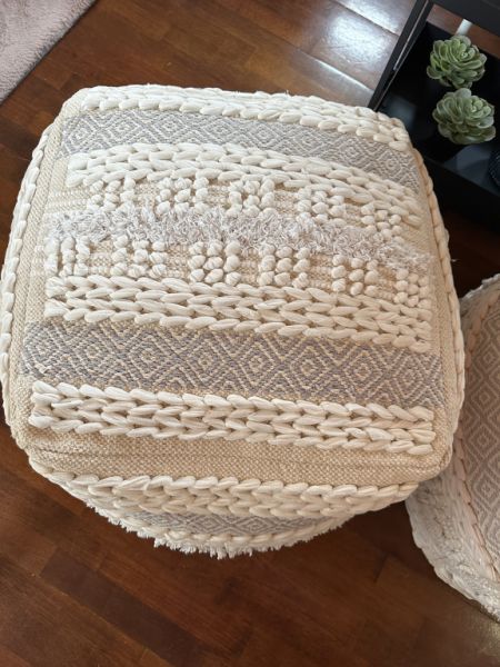 Pouf Poufs Seat Cushions 2 pieces new