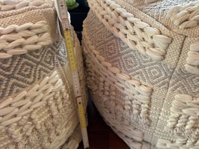 Pouf Poufs Seat Cushions 2 pieces new