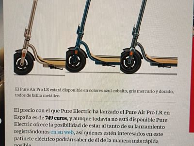 Pure Air Pro LR Solo 450 km Sehr guter Zustand Kaum benutzt