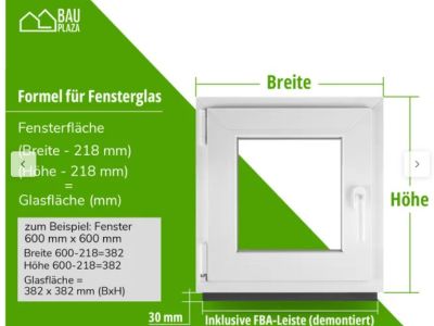 PVC-Fenster 80 x 80, innen weiß, außen anthrazit, Neu in OVP, Fehlkauf