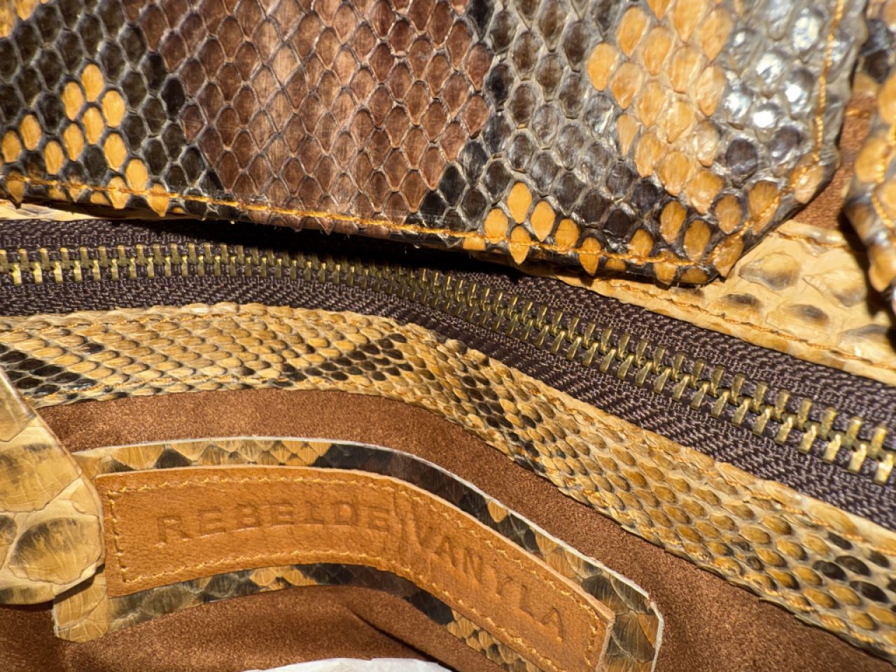 Pythontasche nur 1 x benutzt im Birkin Style