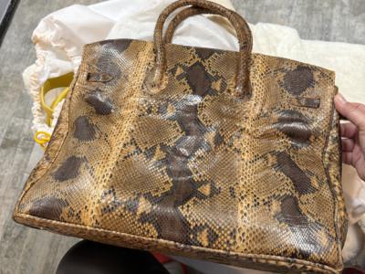 Pythontasche nur 1 x benutzt im Birkin Style
