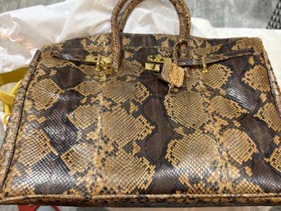 Pythontasche nur 1 x benutzt im Birkin Style