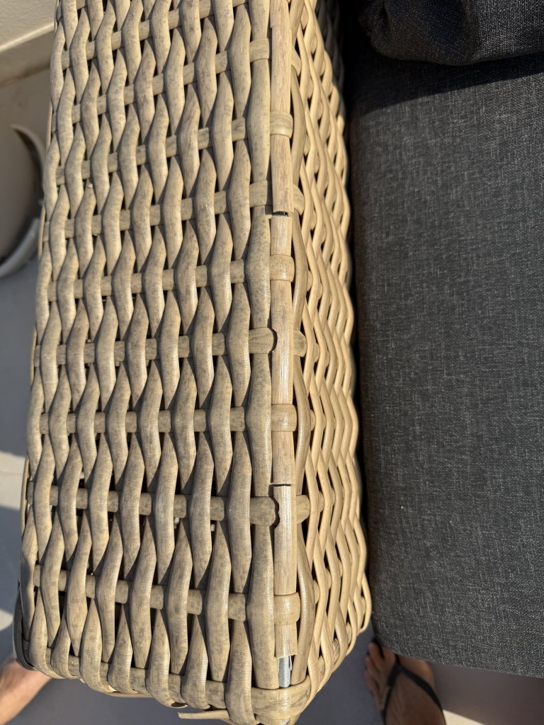 Rattan Sofa und Sessel