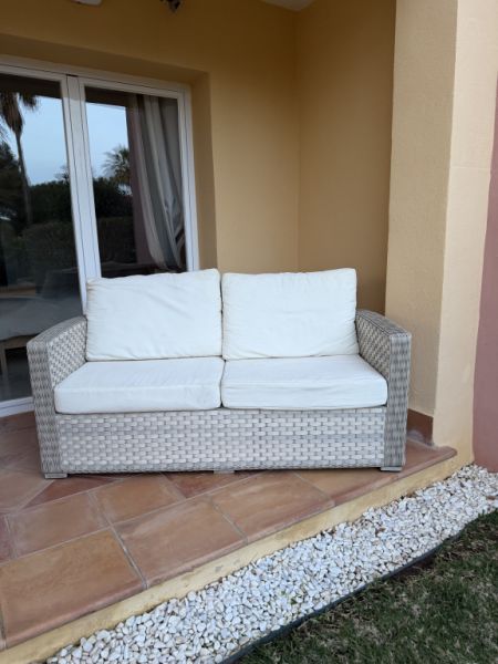 Rattansofa Outdoor top Couch 2 sitzer