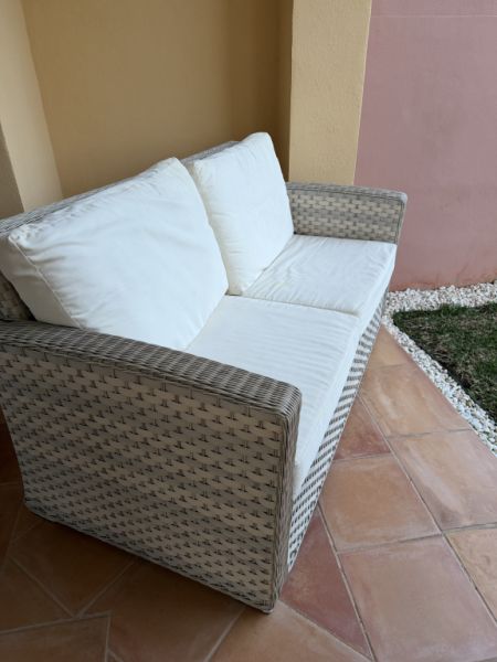 Rattansofa Outdoor top Couch 2 sitzer