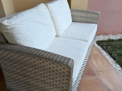 Rattansofa Outdoor top Couch 2 sitzer