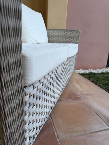 Rattansofa Outdoor top Couch 2 sitzer
