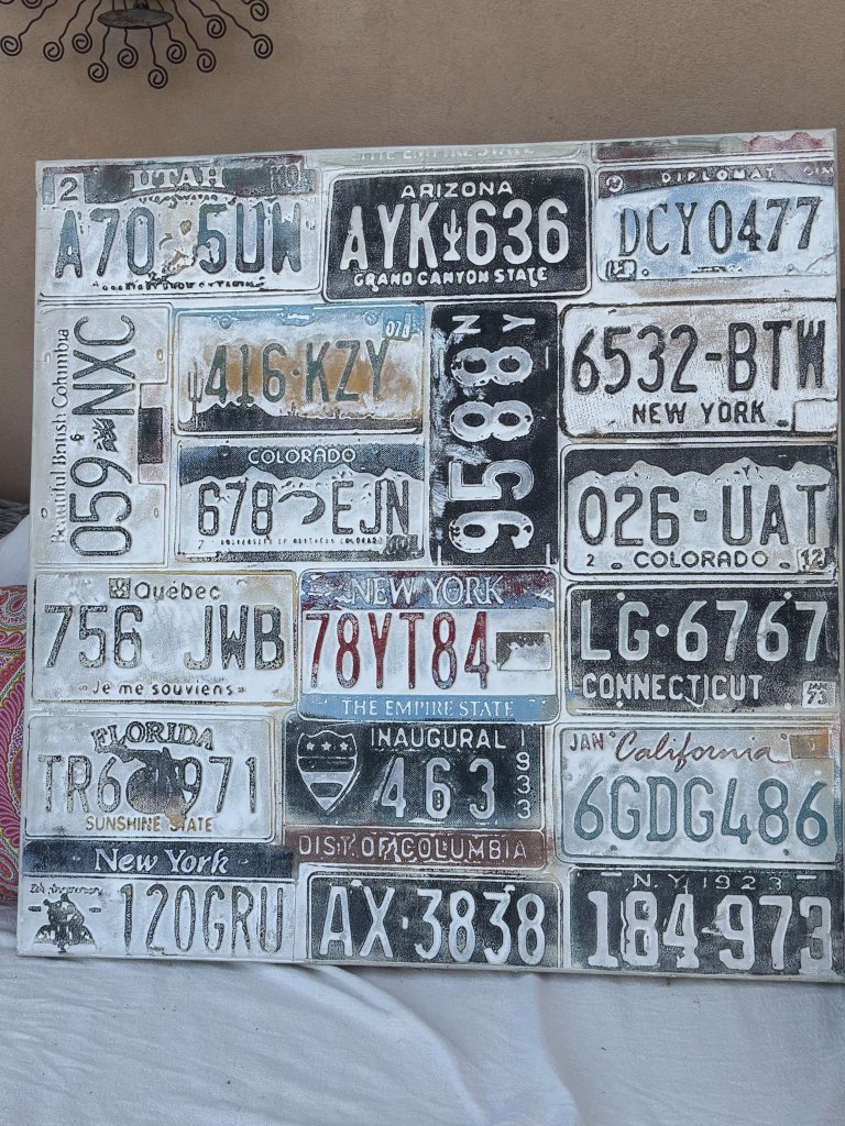 Reliefbild US Kennzeichen 80/80