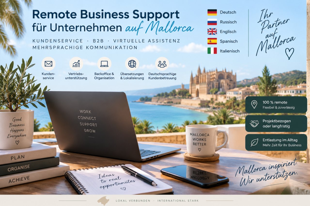Remote Unterstützung für Unternehmen auf Mallorca - Kundenservice & B2B