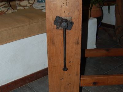 Banco carpintero restaurado + 100 años. Madera oregon americano. Por mudanza.