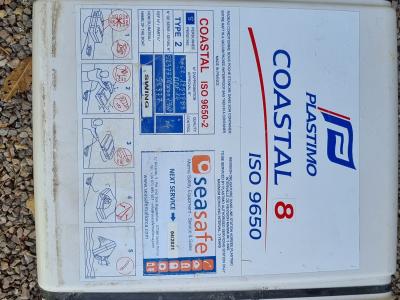 Rettungsinsel, Wartung war 4/21  erforderlich.Wartungsintervall abgelaufen.