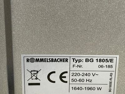 Rommelsbacher Elektro Backofen BG 1805 E