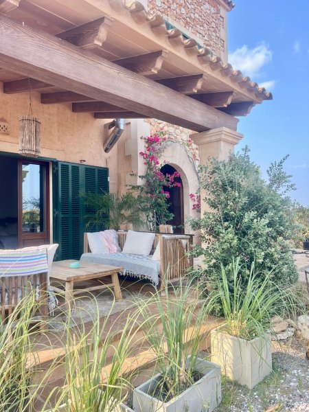 Rustikale Finca 4 Schlafzimmer + 1 externes Zimmer, von s'Alqueria Blanca nach Mondragó