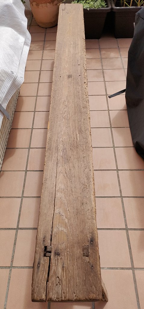 Rustikale Holzbank 250 x 22 x 42 (h) cm aus Mallorca payés Echtholz