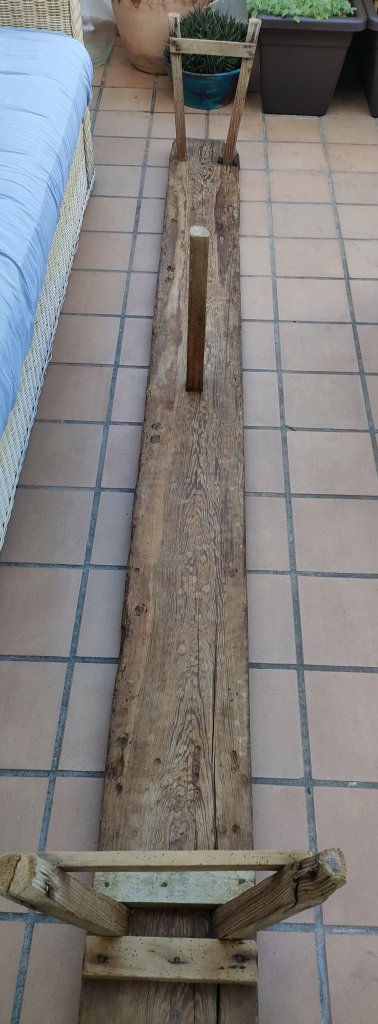 Rustikale Holzbank 250 x 22 x 42 (h) cm aus Mallorca payés Echtholz