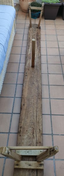Rustikale Holzbank 250 x 22 x 42 (h) cm aus Mallorca payés Echtholz