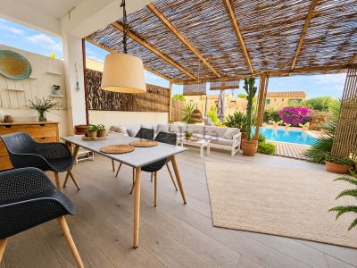 Sa Ràpita: Haus mit Pool, 3 Schlafzimmern und Terrasse zur Langzeitmiete