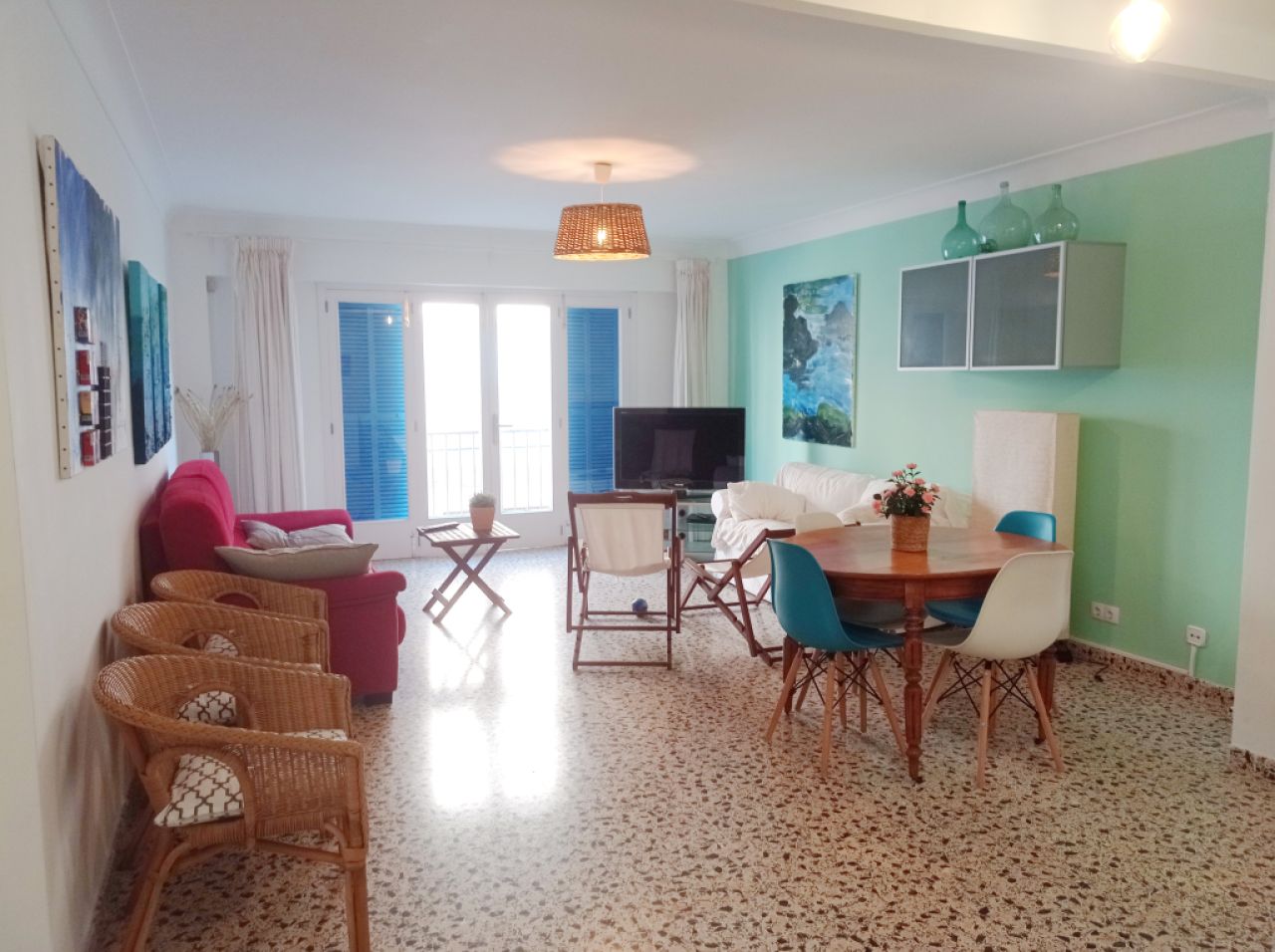 TEMPORADA: Apartamento en 1. Línea de la costa de Sa Ràpita -- AP 394 T