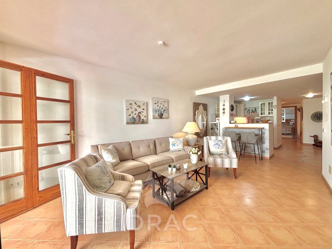 Saison: Modernes Apartment mit Fussbodenheizung in 1. Linie des Hafens von C Figuera-Santanyi- AP 30
