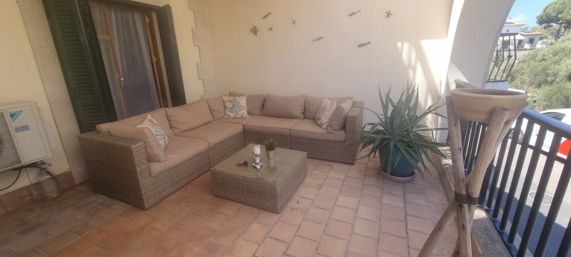 Saison: Modernes Apartment mit Fussbodenheizung in 1. Linie des Hafens von C Figuera-Santanyi- AP 30