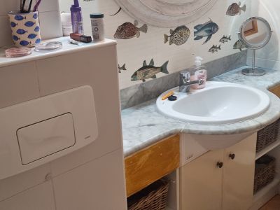Saison: Modernes Apartment mit Fussbodenheizung in 1. Linie des Hafens von C Figuera-Santanyi- AP 30