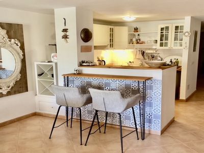 Saison: Modernes Apartment mit Fussbodenheizung in 1. Linie des Hafens von C Figuera-Santanyi- AP 30
