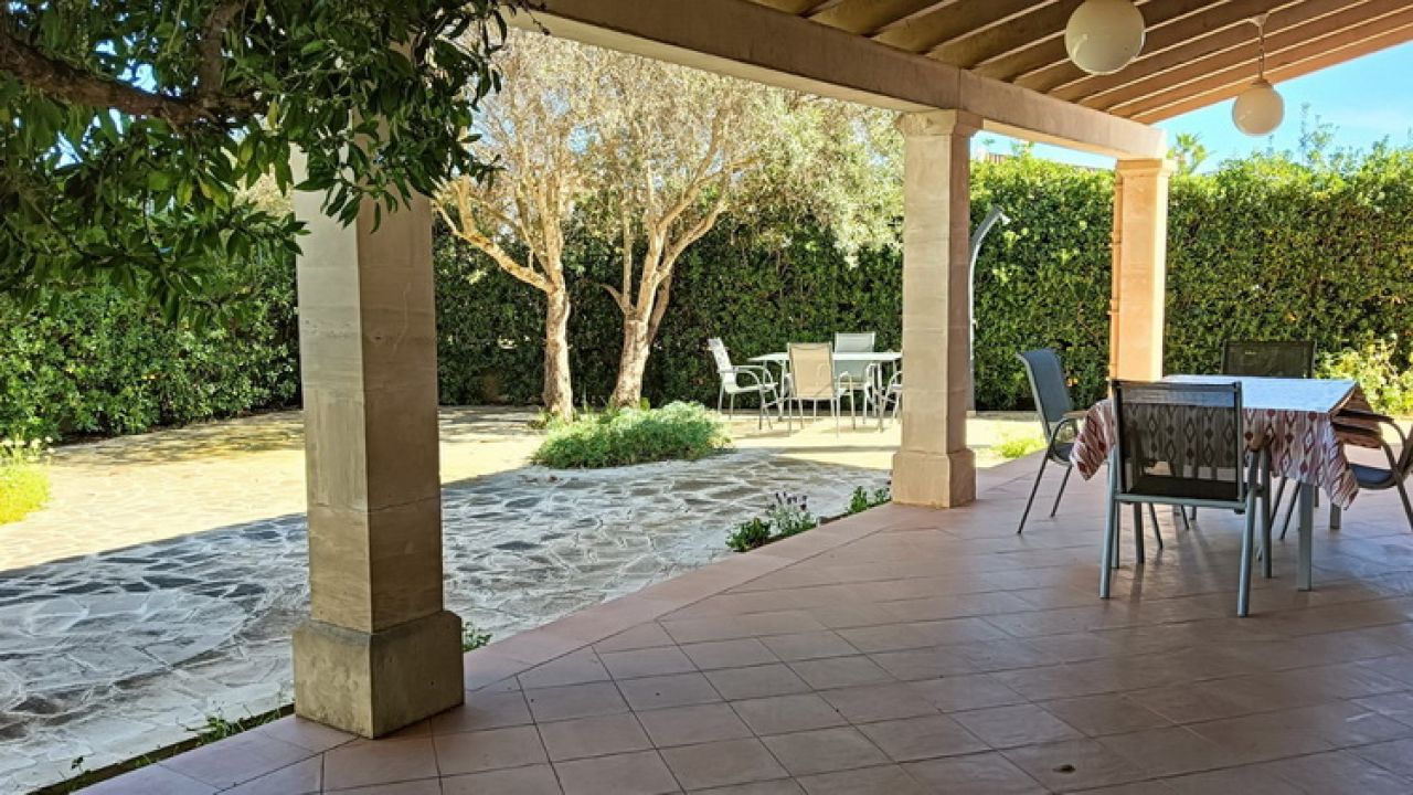 Saison / Winter: Grosses Chalet mit Heizung und schönem Garten bei Estanyol -- Sa Rapita -- CH 67 T