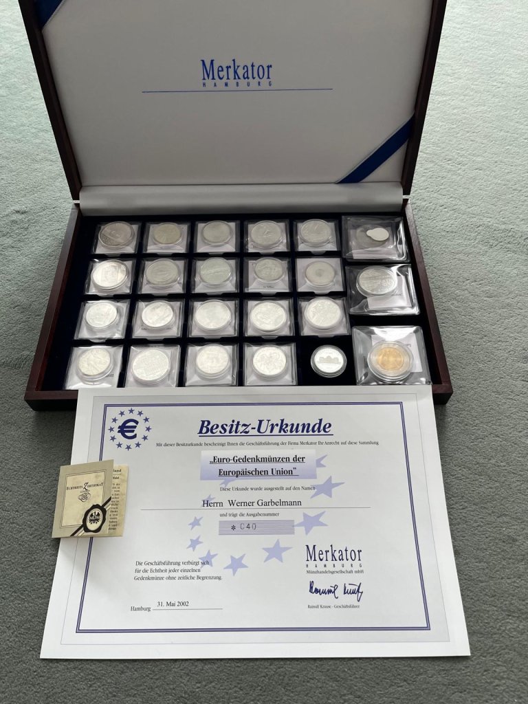 Sammlung Silbermünzen 79 Stück