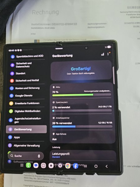 Samsung Galaxy Z Fold 8 Ultra, 16 GB RAM, 1TB Almacenamiento, Solo 1 Ciclo de Carga