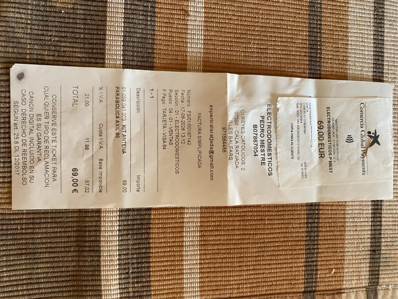 Sat-schüssel (Parabolantenne) neu, 80 cm zu verkaufen