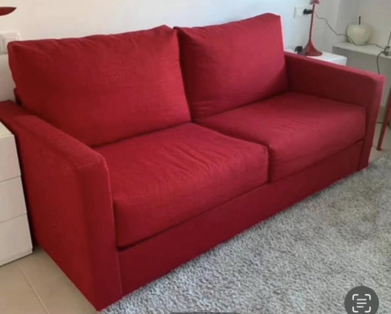 Schlafsofa der Marke La Forma dunkelrot,  Bett, Couch, Kleiderschrank,