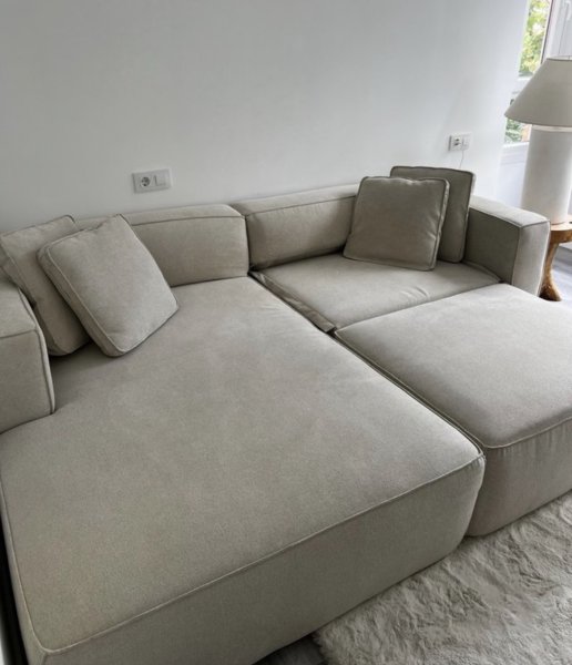 Schlafsofa in beige