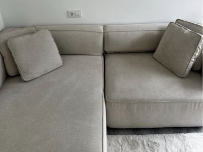 Schlafsofa in beige