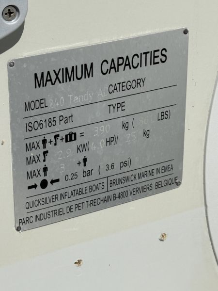 Inflatable boat / Dinghy Quicksilver 240 Trendy Air