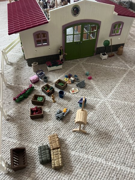Schleich Reitstall mit viel Zubehör