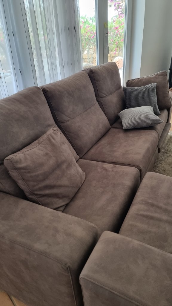 Beautiful living room couch in brown