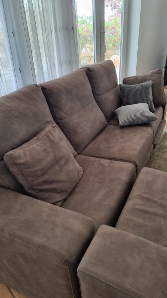 Beautiful living room couch in brown