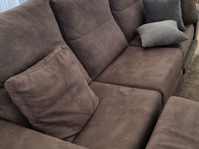 Beautiful living room couch in brown