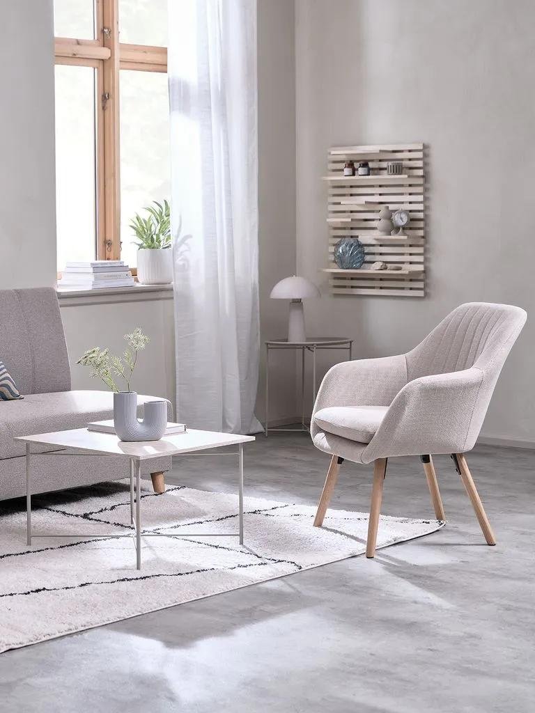 schöner Teppich von Jysk  beige/ weiß schwarz  160 x 230 Hochflausch JYSK