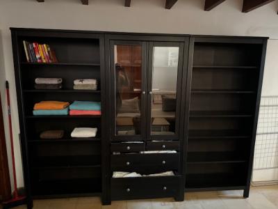 Schrankwand schwarz Abmessung 270x234x198 cm