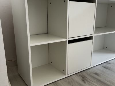 Schreibtisch mit Eckregal, weiß