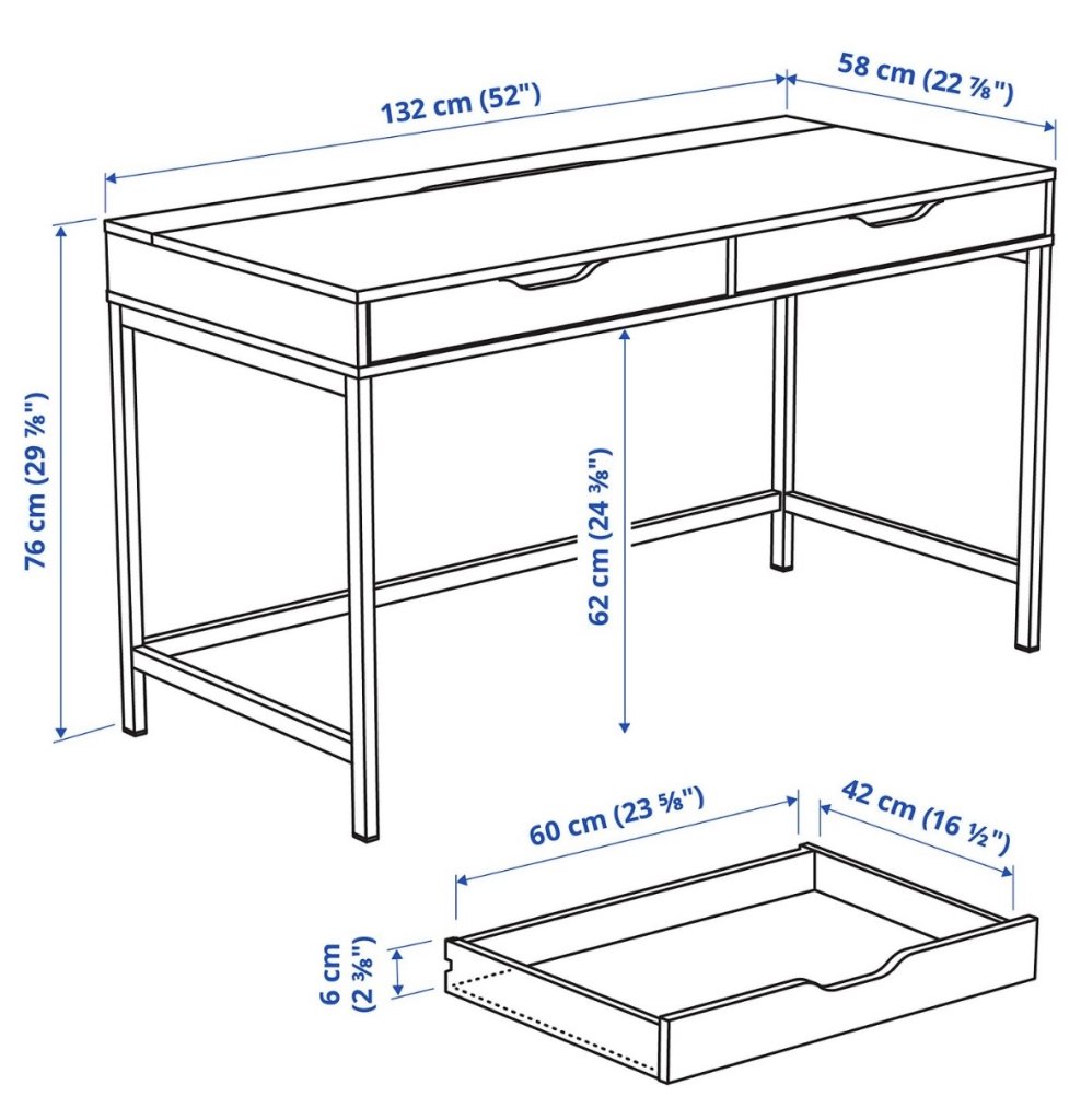 Desk with chair from IKEA