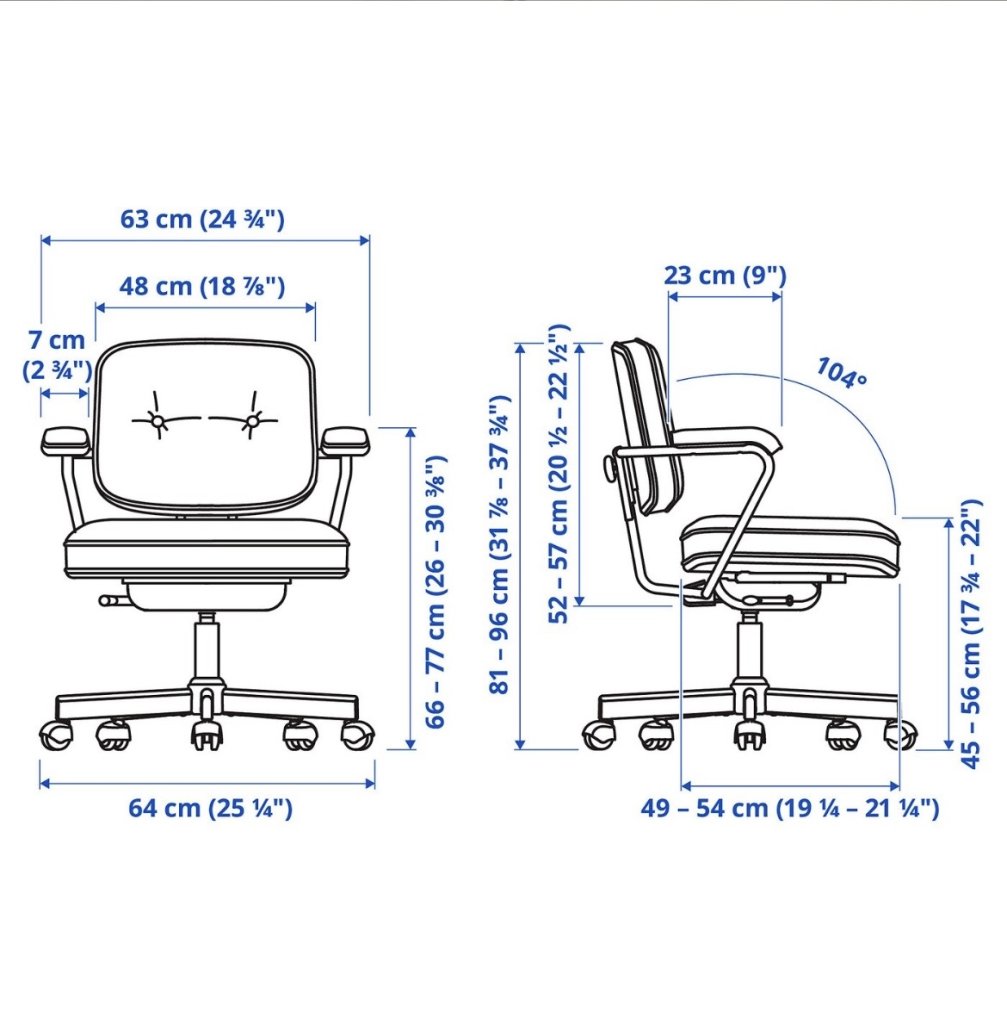 Desk with chair from IKEA