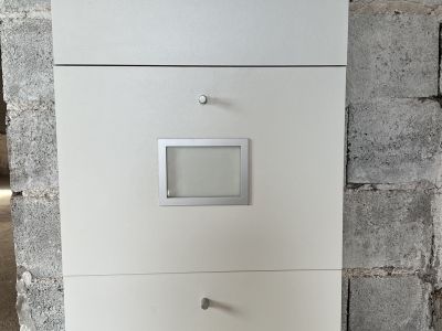 Zapatero blanco/gris