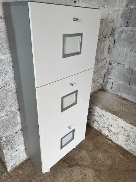 Zapatero blanco/gris